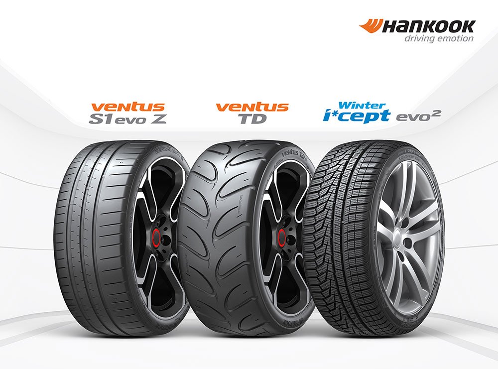 Vista de Trio de neumáticos de Hankook Tire