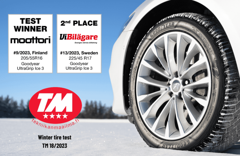 Goodyear UltraGrip Ice 3 gana varios tests de invierno 2023